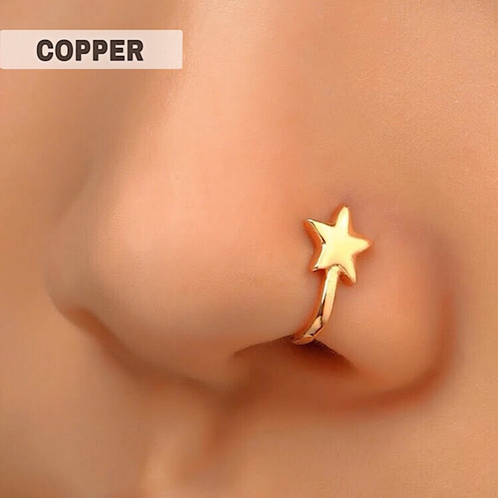 ⚜️𝟯𝟬%𝗢𝗙𝗙 𝗯𝘂𝗻𝗱𝗹𝗲𝘀 𝟯+⚜️ NEW Star Simple Fake Nose Ring